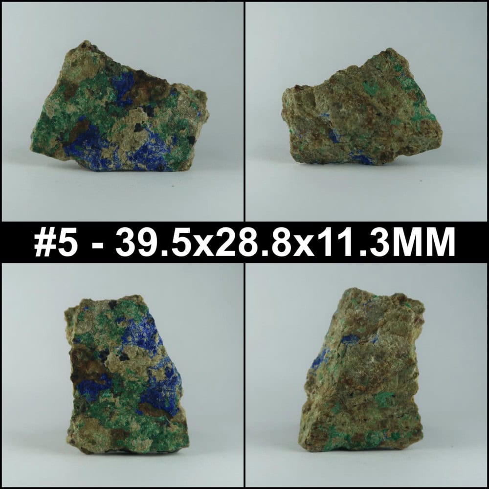 azurite and malachite from monsant mines, catalonia, spain 5 collage