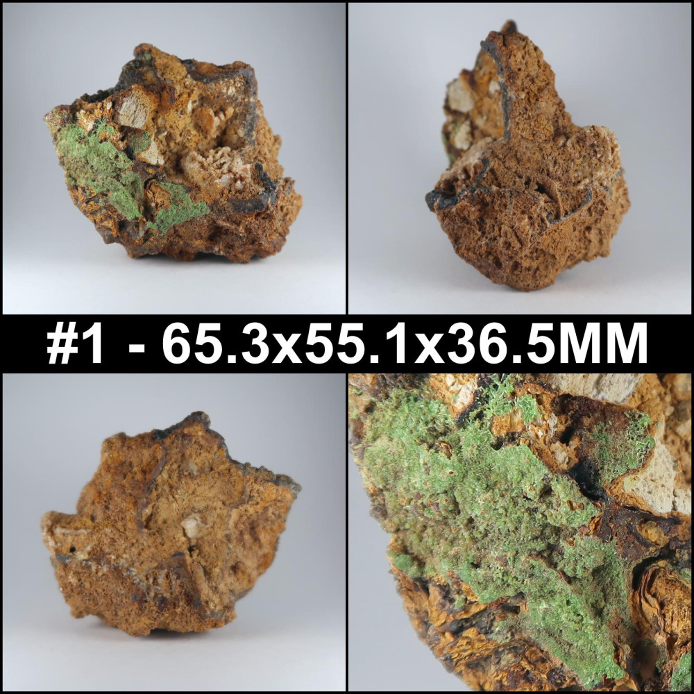 pyromorphite from wheal exmouth, christow, teignbridge, devon, england, uk collage