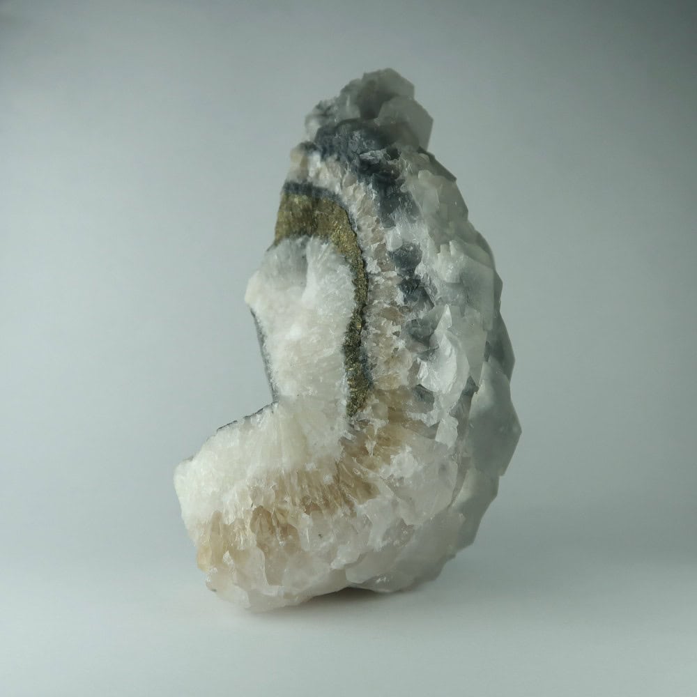 calcite and pyrite from greystone quarry, cornwall