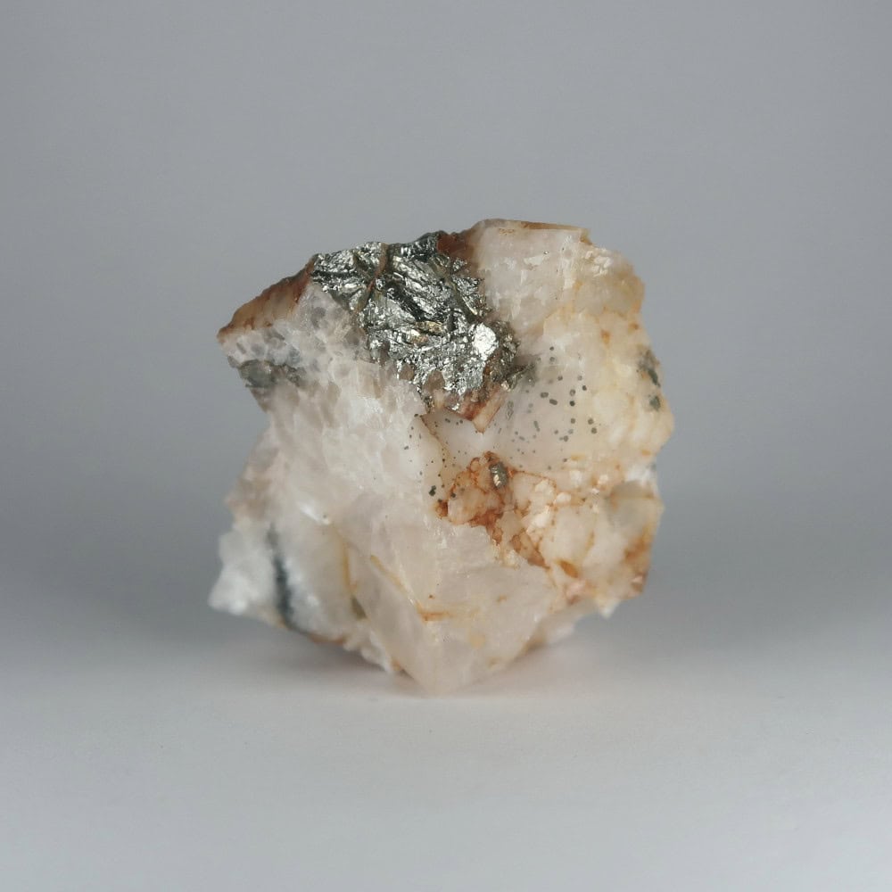 calcite and pyrite from greystone quarry, lezant, cornwall, england, uk 2