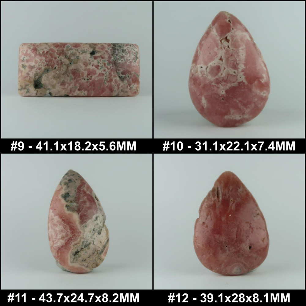 rhodochrosite – polished slices collage 9 12