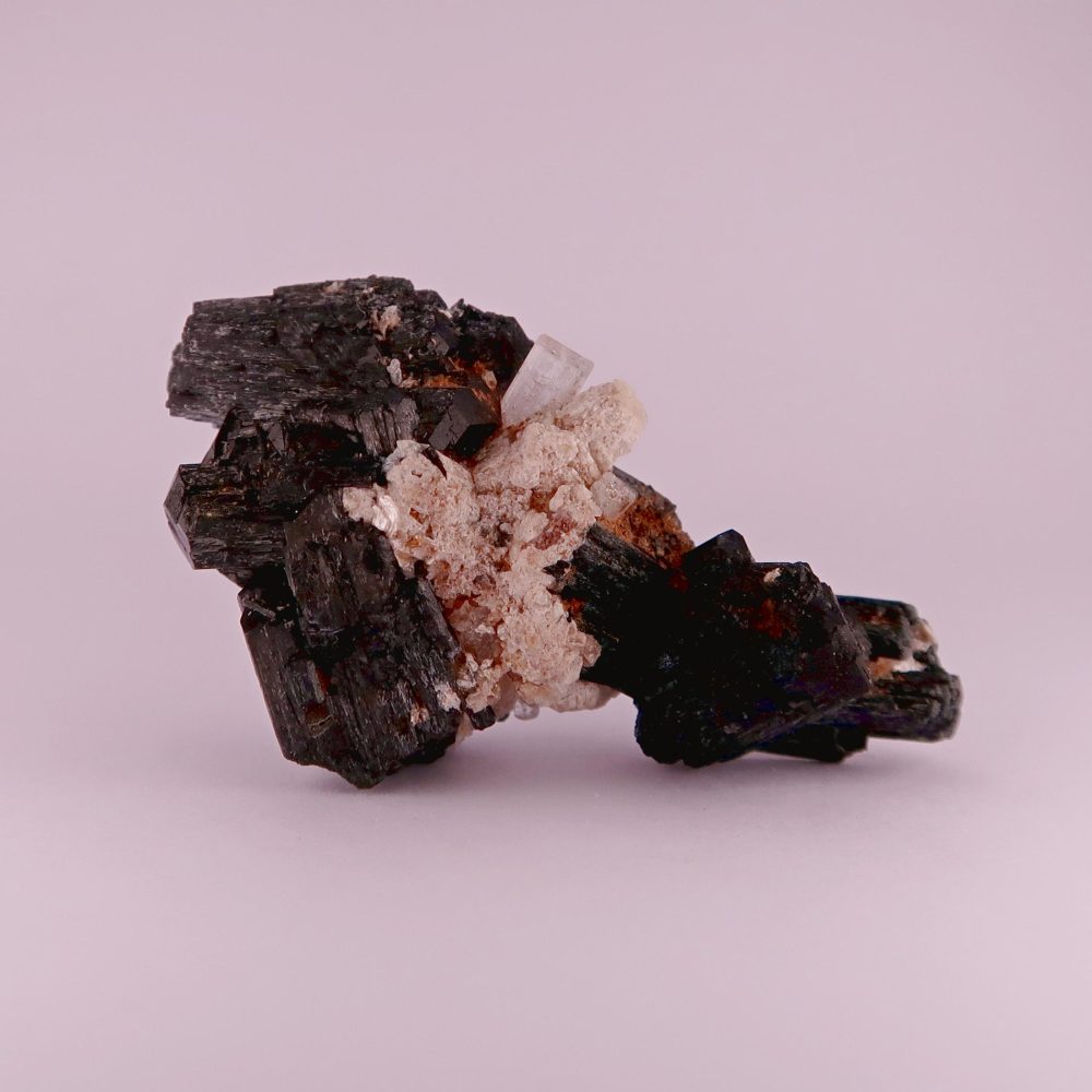 aquamarine and tourmaline specimens