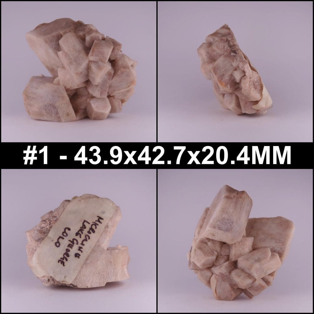 microcline feldspar from lake george, colorado, usa collage