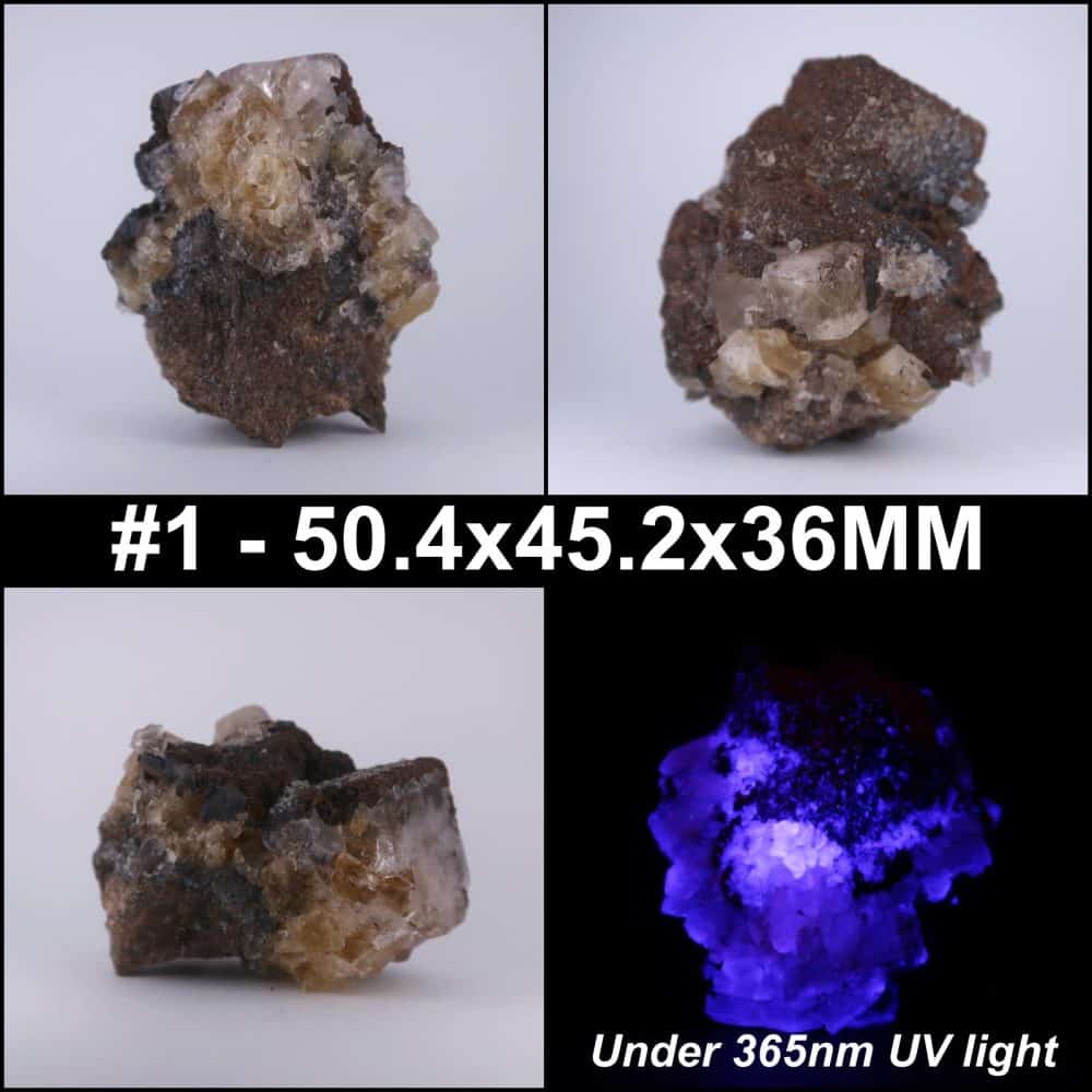 fluorite and siderite from boltsburn mine, county durham