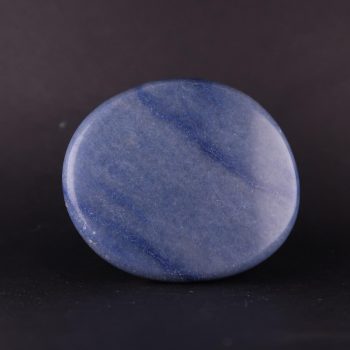 dumortieritic blue quartz palmstones