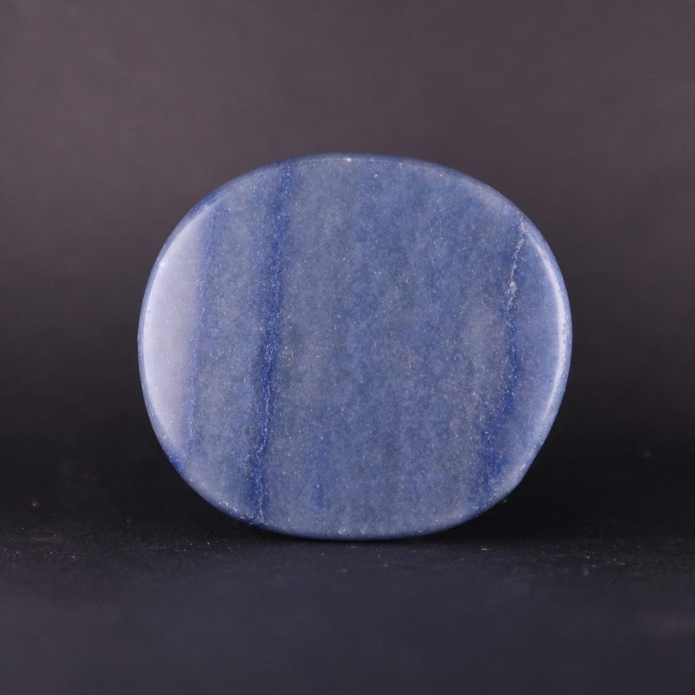 dumortieritic blue quartz palmstones 2