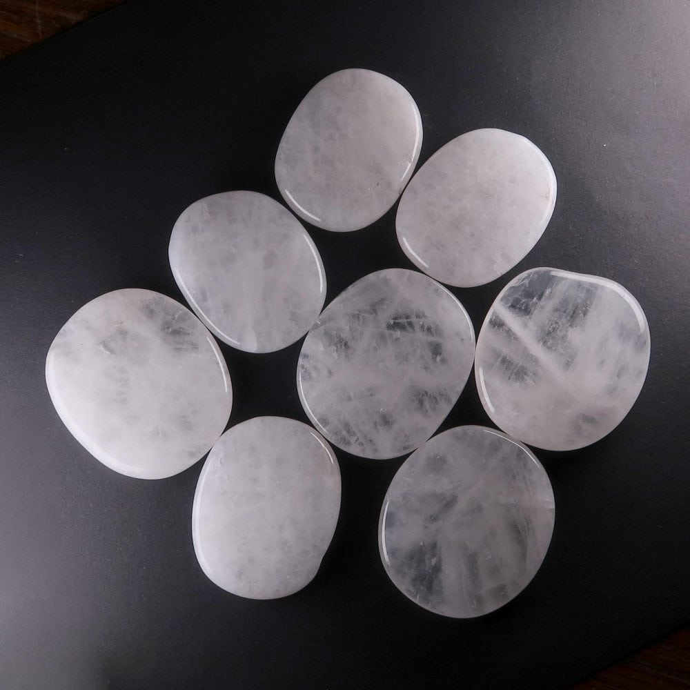 milky quartz palmstones snow quartz
