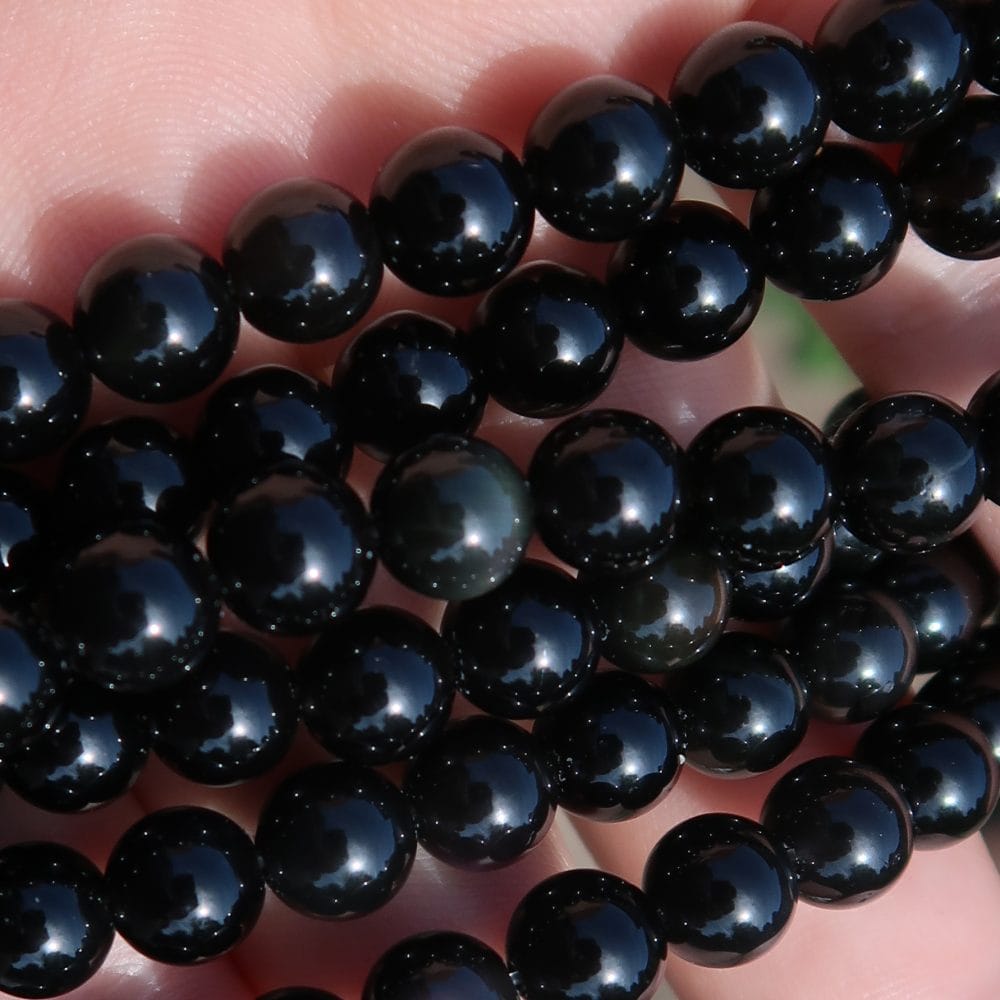 obsidian bead strands (rainbow) 2