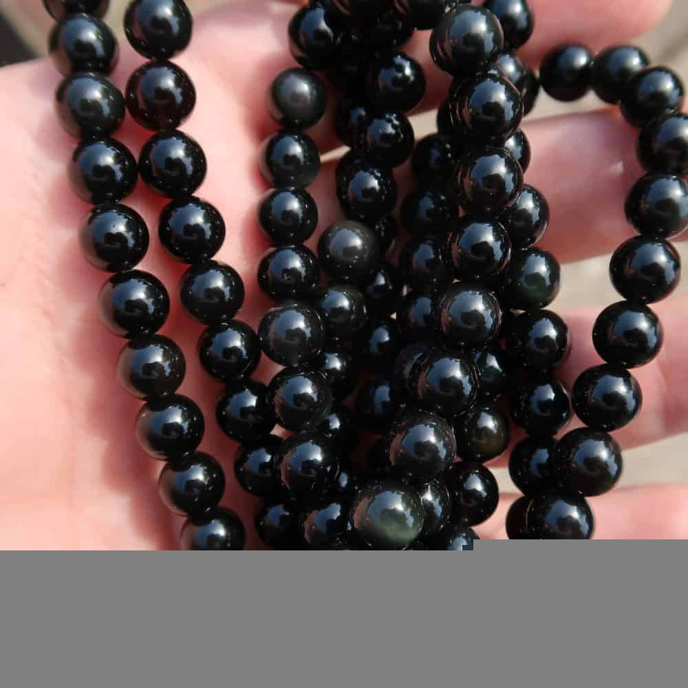 obsidian bead strands (rainbow) 3