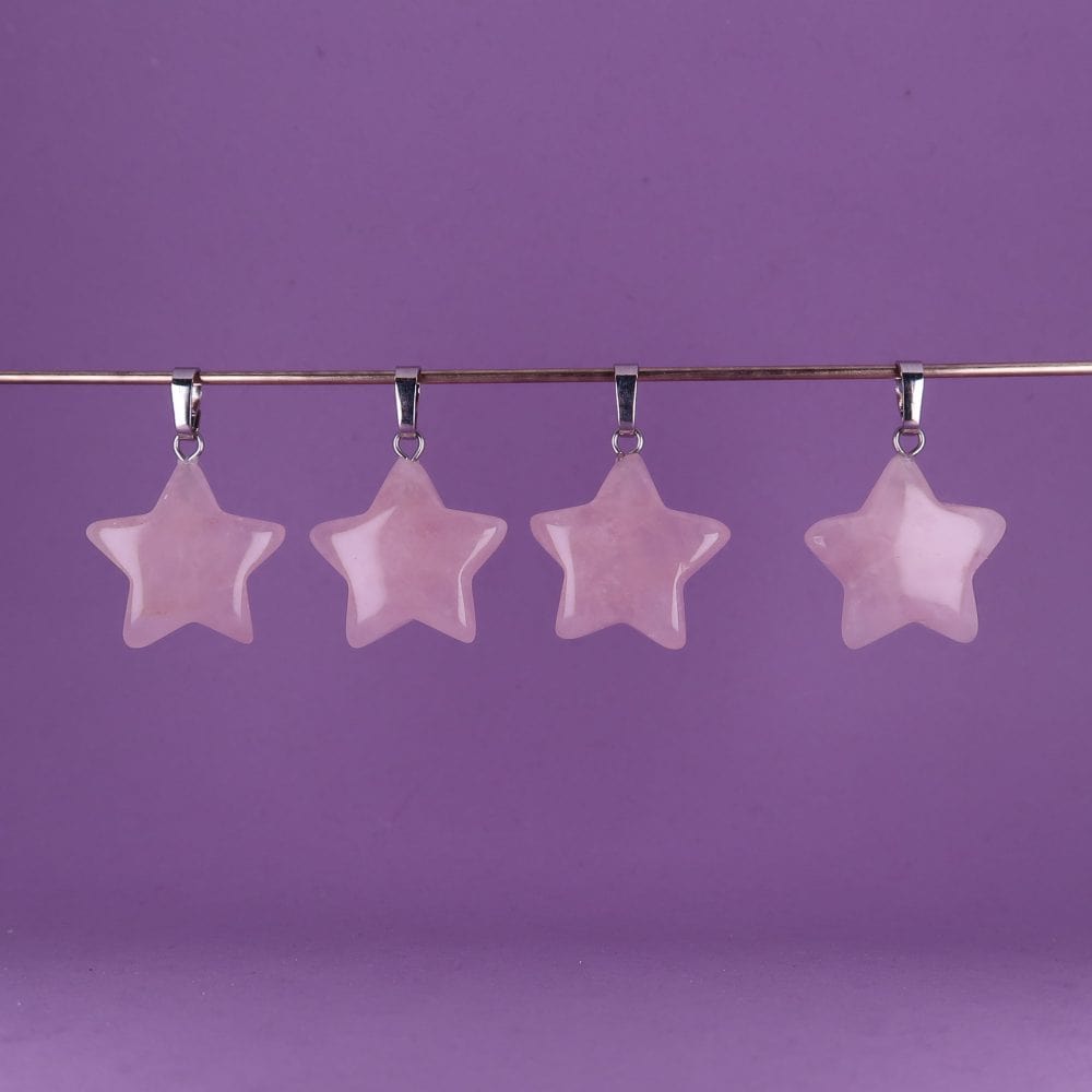 rose quartz pendants for jewellery making 4