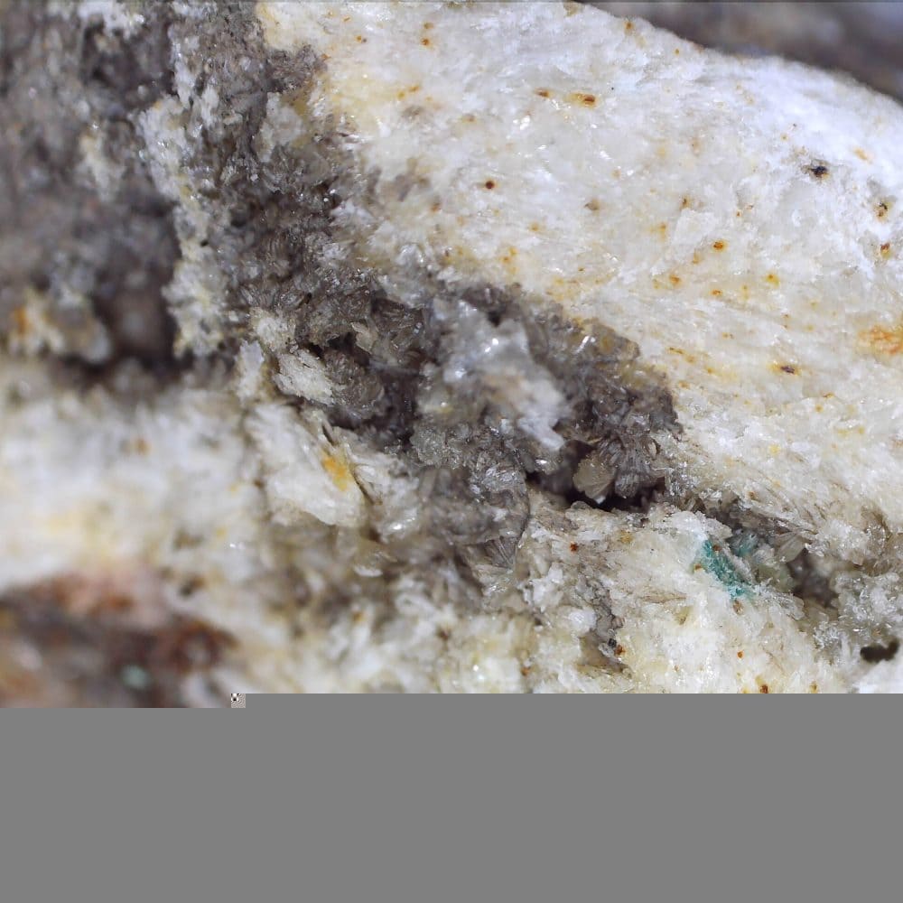 aurichalcite on baryte from old gang mines, north yorkshire