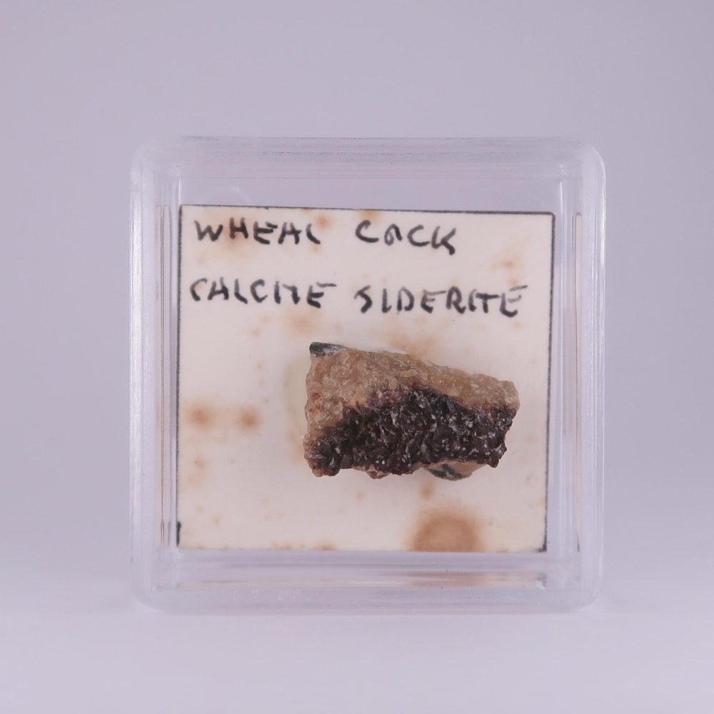 calcite on siderite from wheal cock, cornwall