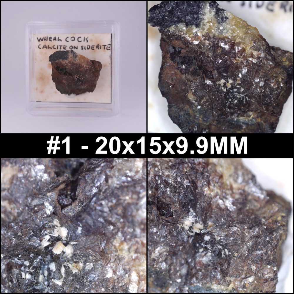 calcite on siderite from wheal cock, cornwall