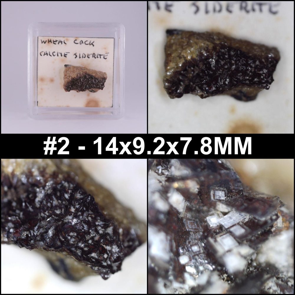 calcite on siderite from wheal cock, cornwall