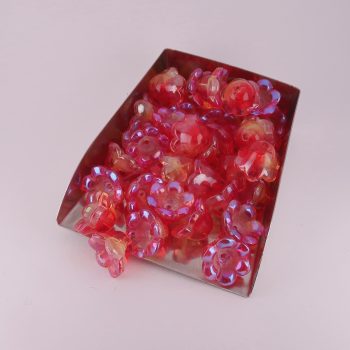 glass beads (lampwork, floral)