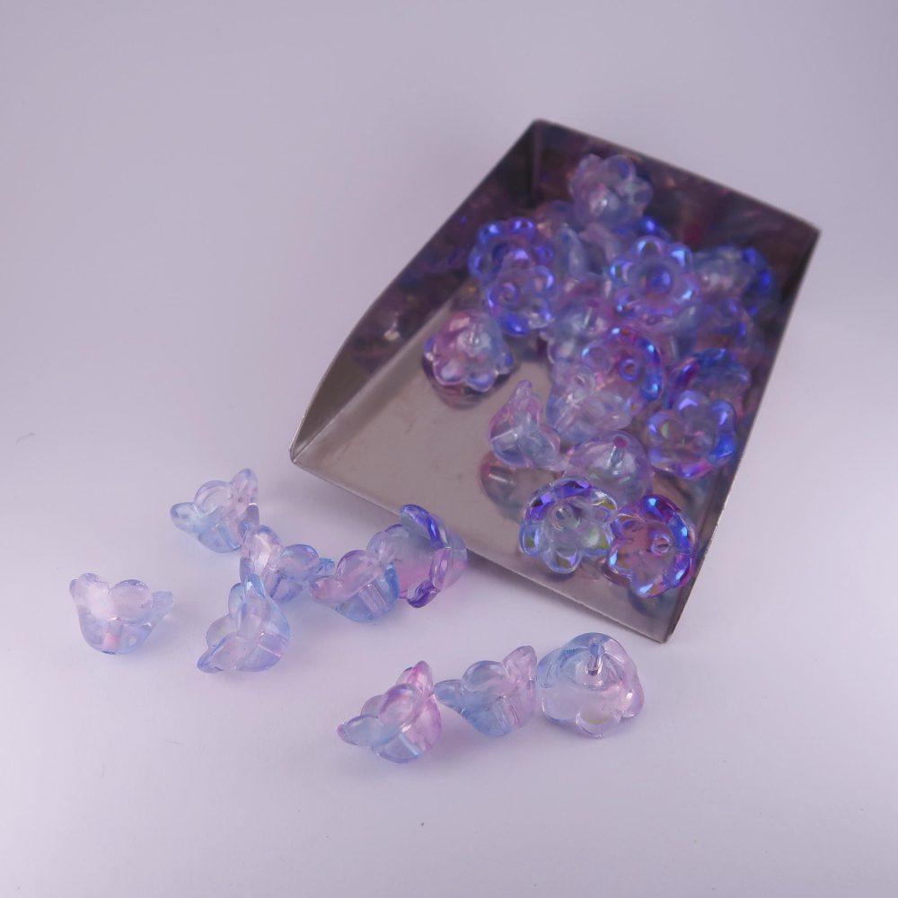 glass beads (lampwork, floral)
