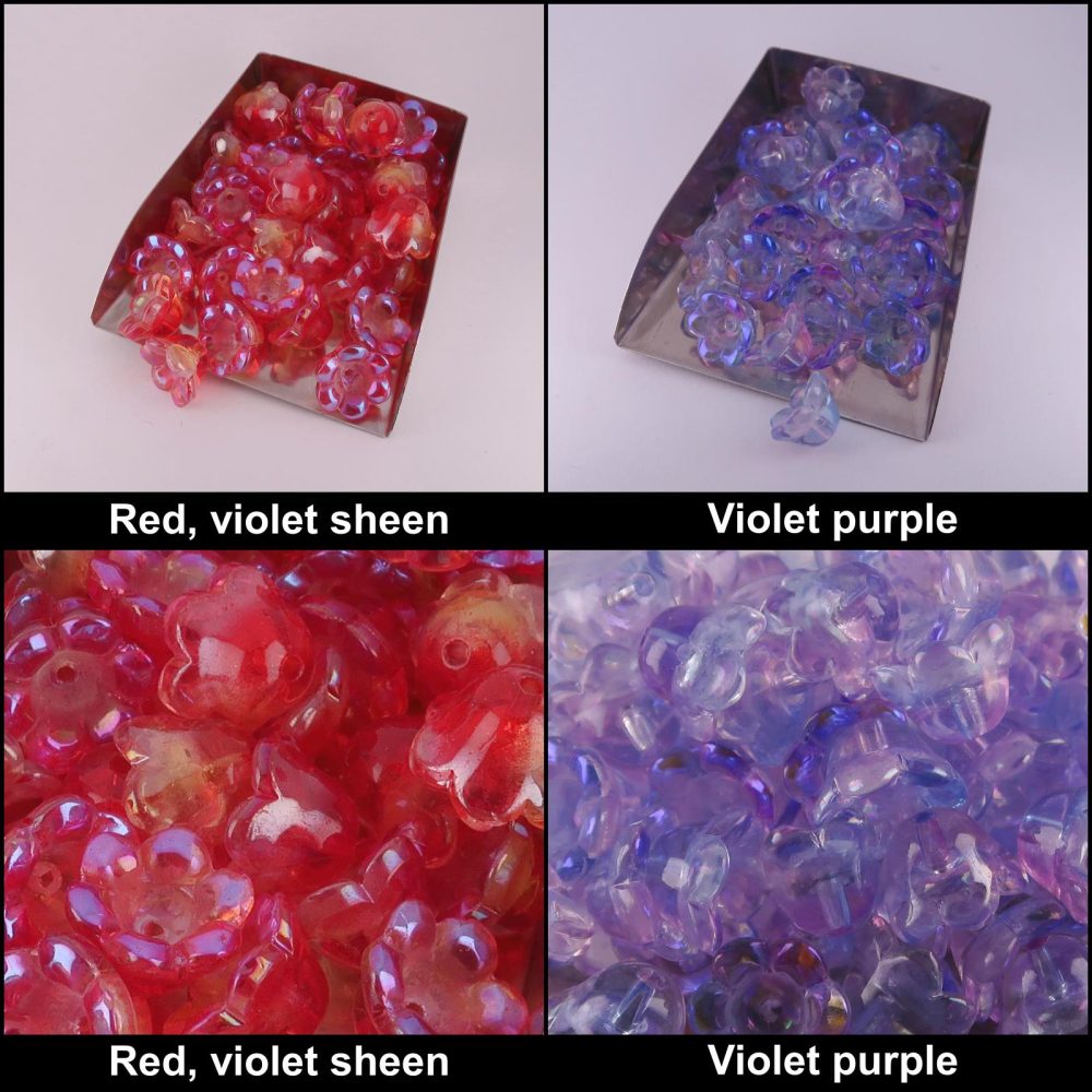 glass beads (lampwork, floral)