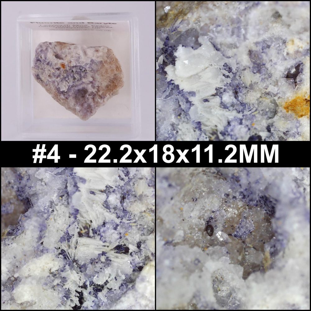 fluorite and baryte from ladywash mine, derbyshire
