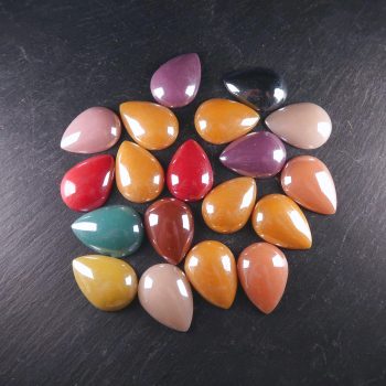 glass cabochons (pearlescent)