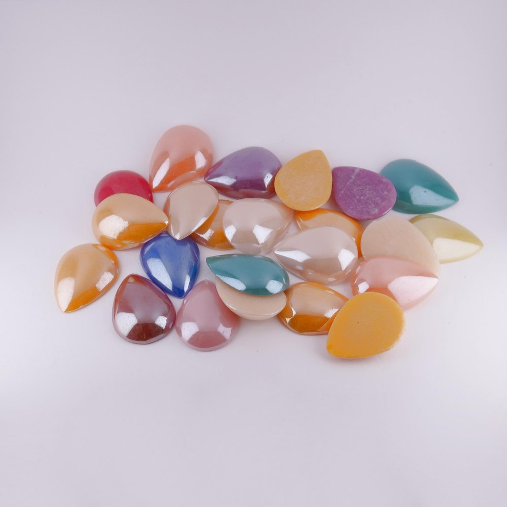 glass cabochons (pearlescent)