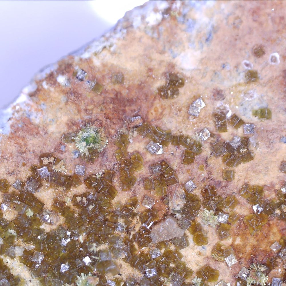 arthurite and pharmacosiderite from majuba hill mine, usa