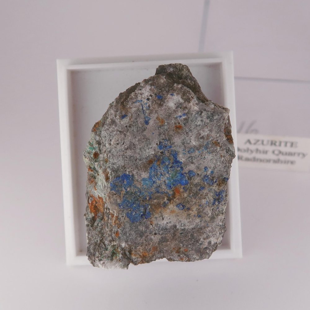 azurite from dolyhir quarry, wales