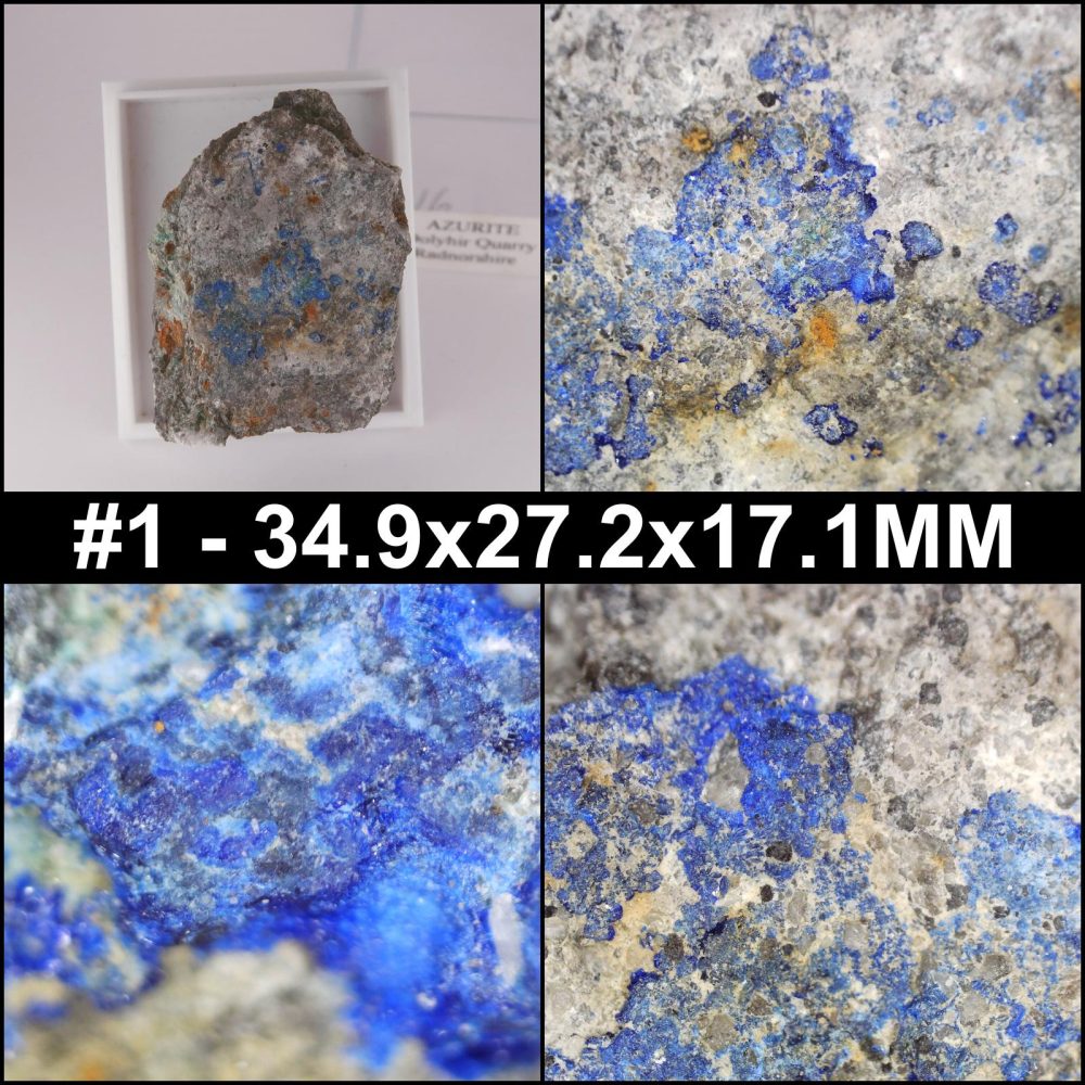 azurite from dolyhir quarry, wales