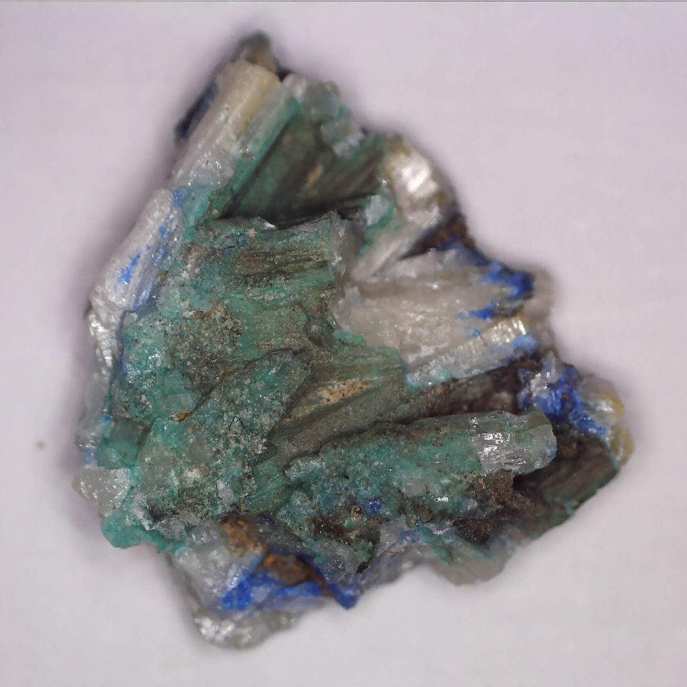 cerussite, azurite and malachite from tynagh mine, ireland