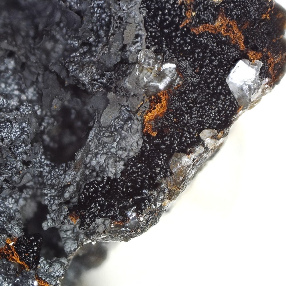 cerussite and psilomelane from plaka mines, greece