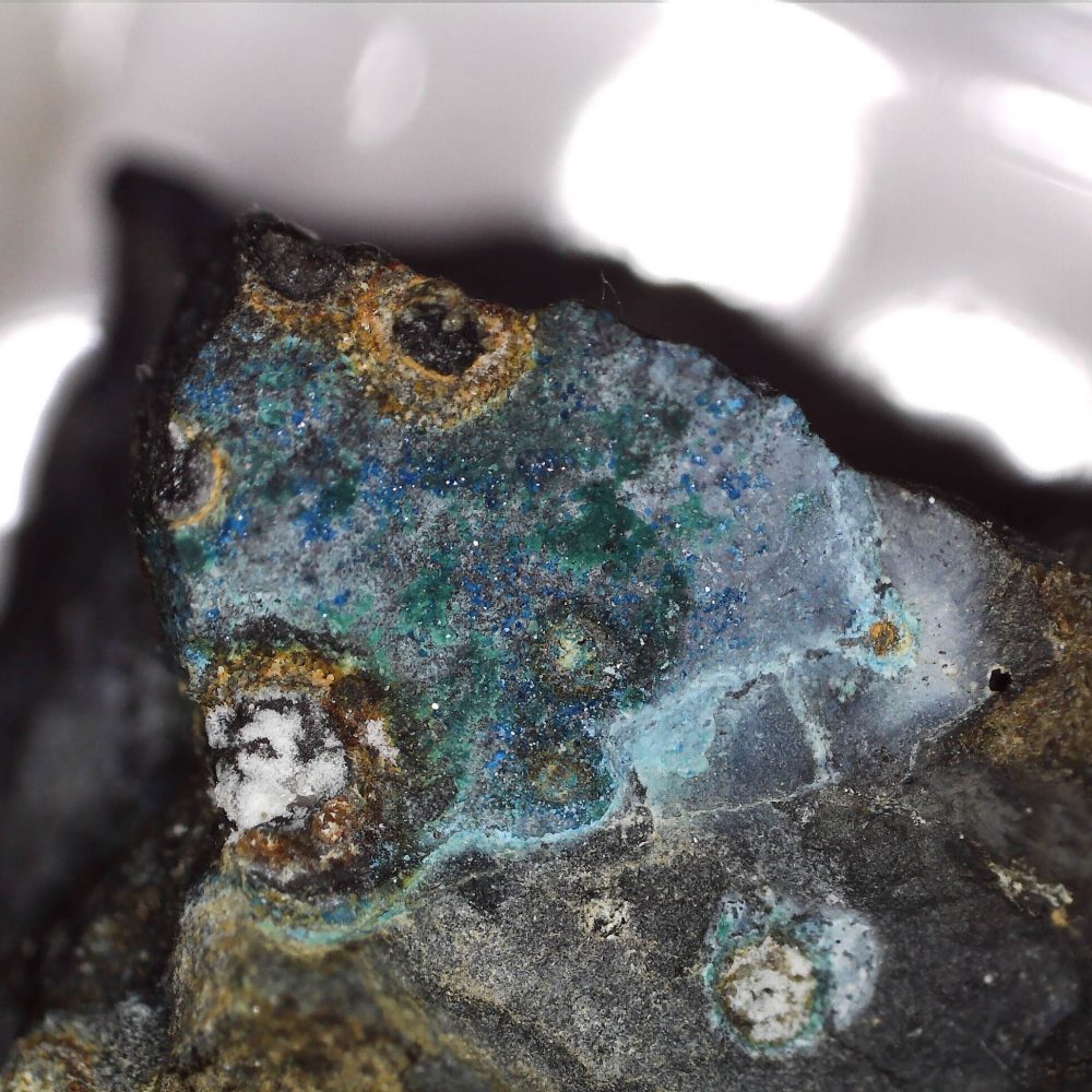 cumengeite from penpol smelter slag locality, cornwall