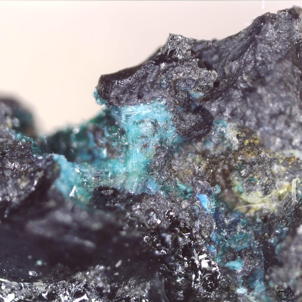 devilline and brochantite from haltcliffe copper smelter, cumbria