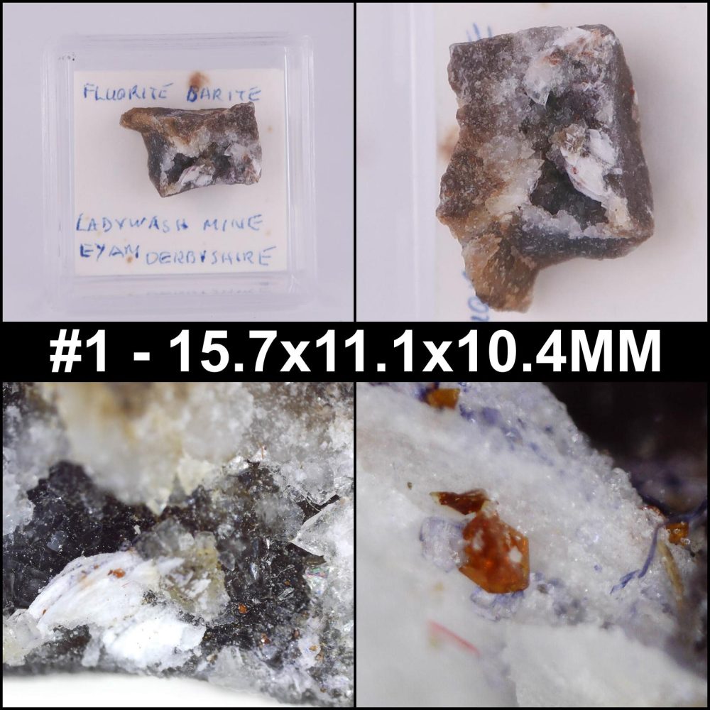 fluorite, baryte, and wulfenite from ladywash mine, derbyshire
