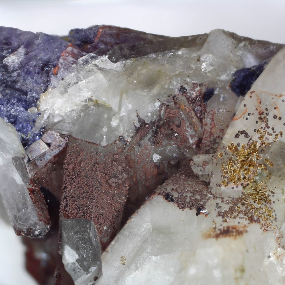 goethite and fluorite from wheal cock, cornwall