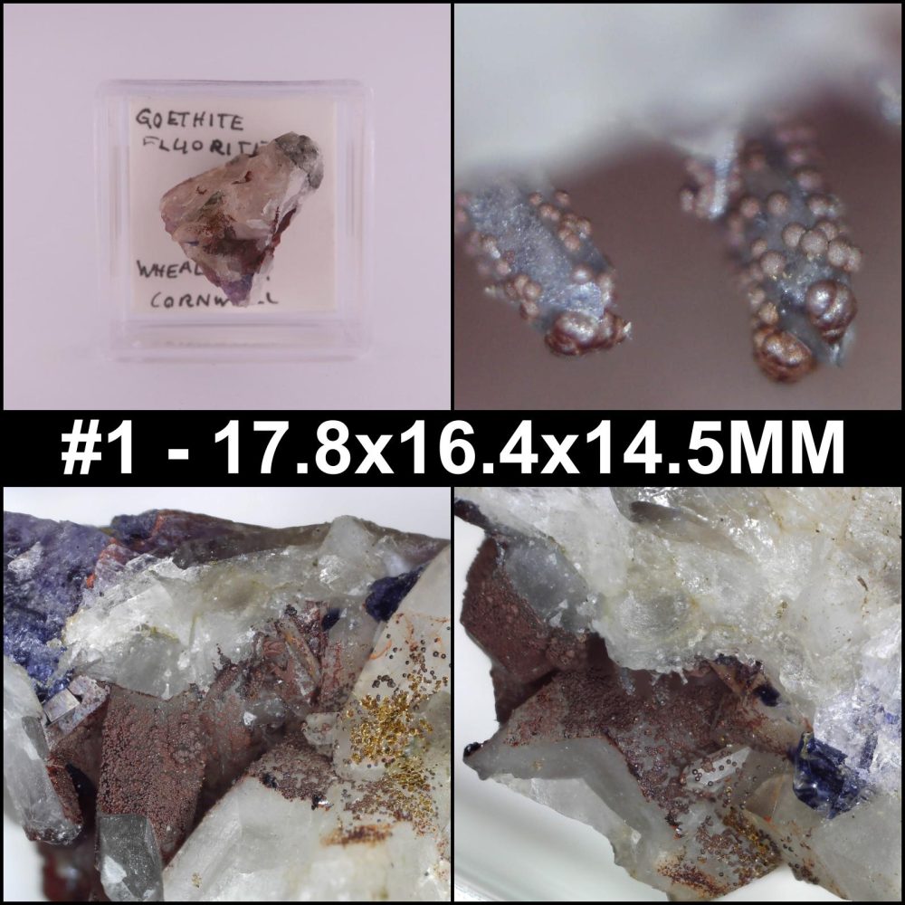 goethite and fluorite from wheal cock, cornwall