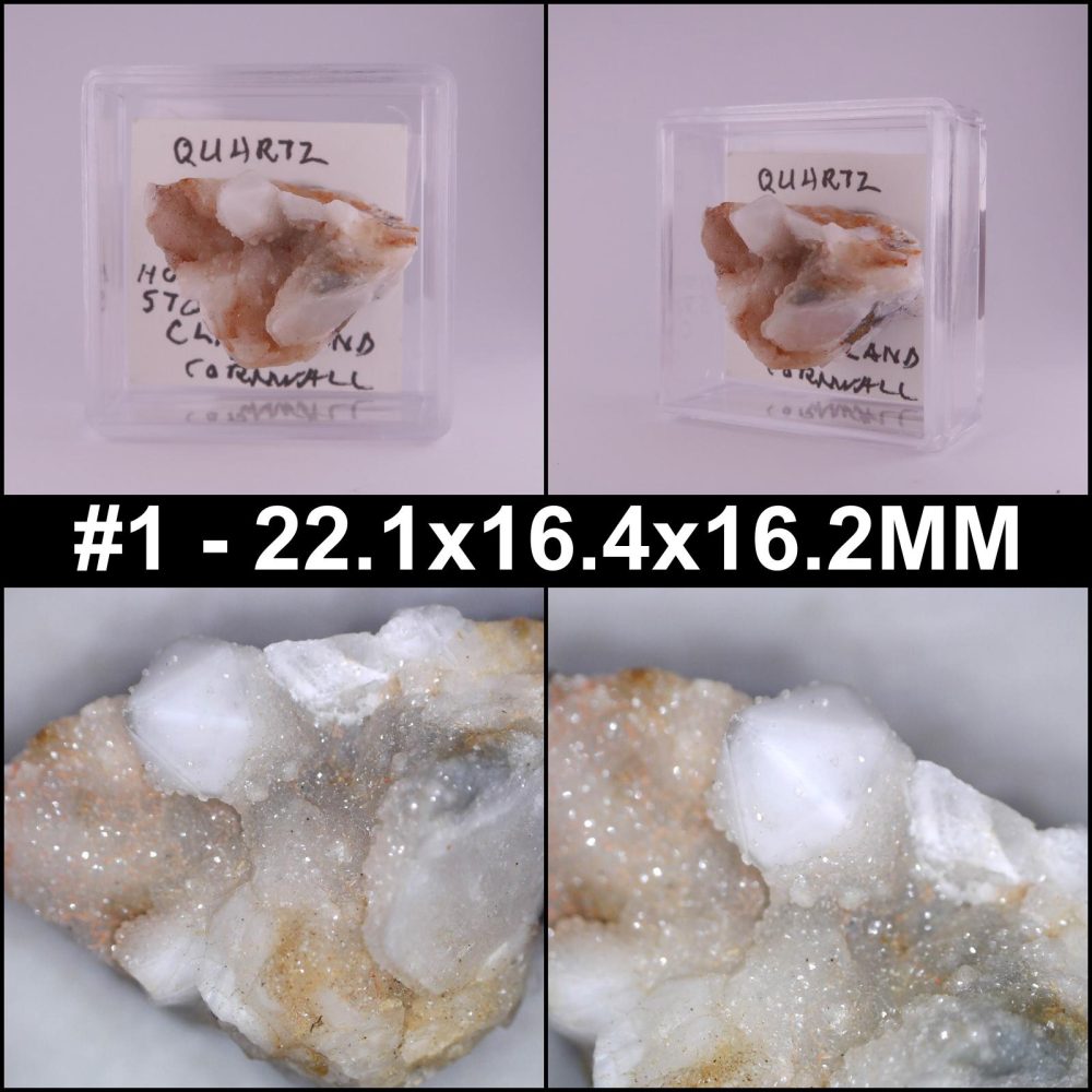 quartz from holmbush mine, cornwall collage