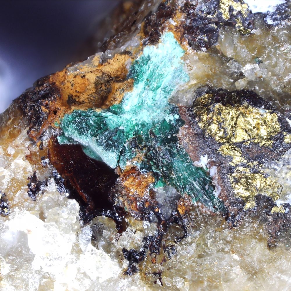malachite from driggith mine, cumbria