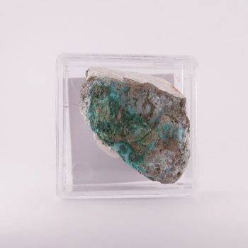 brochanthite and calcite from waterbank mine, staffordshire