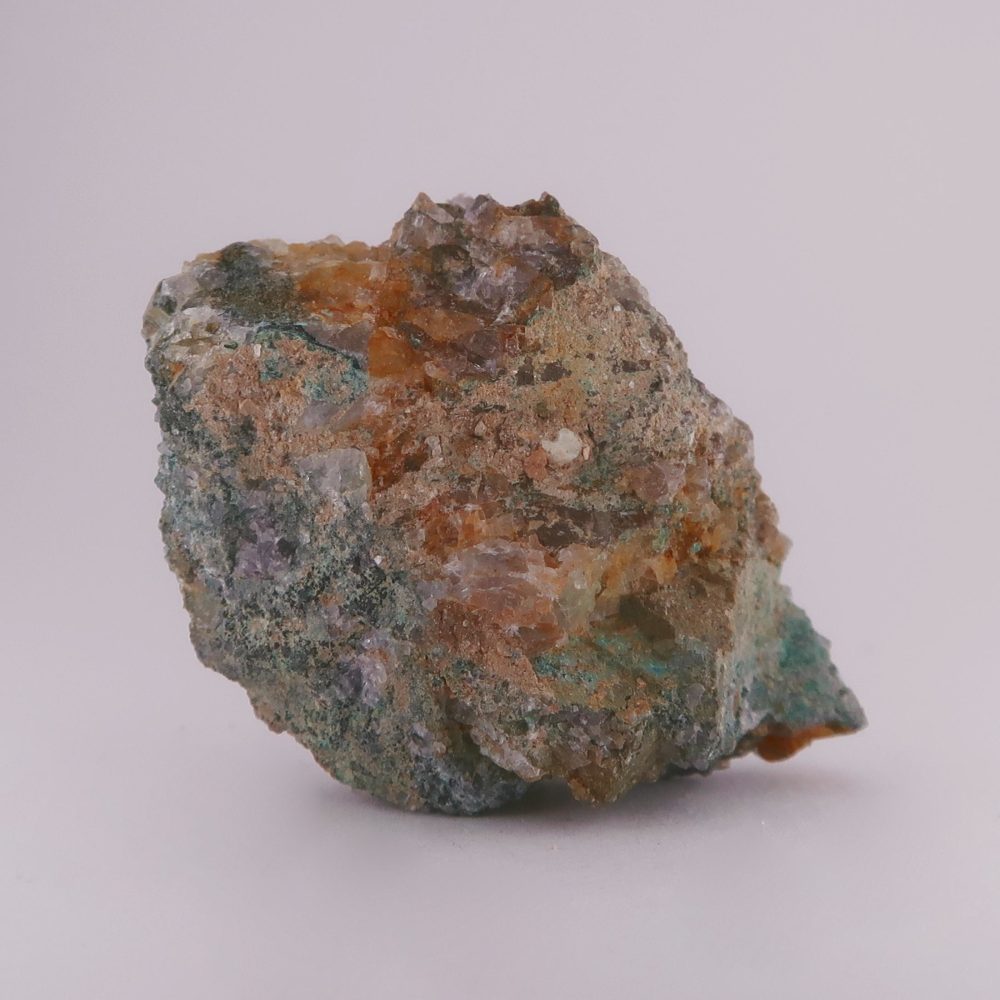fluorite and malachite from new west caradon mine, cornwall