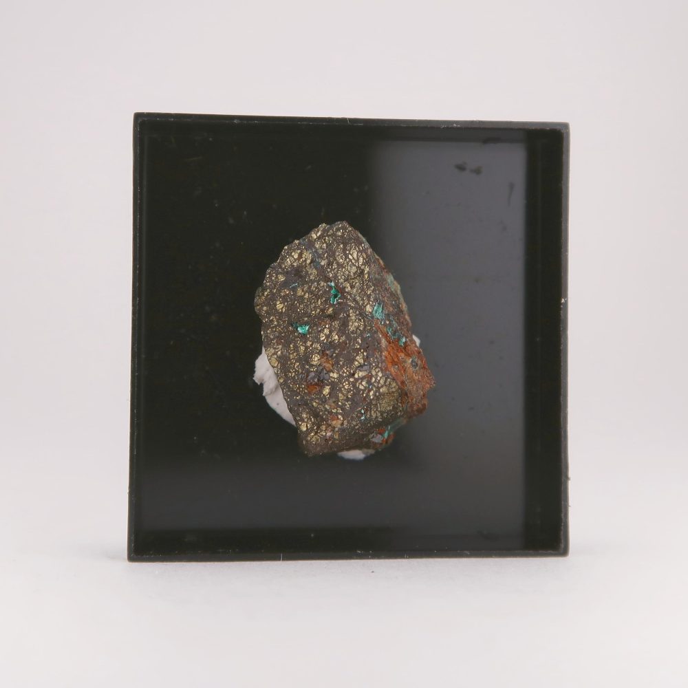 brochanthite and chalcopyrite from potts gill copper mine, cumbria