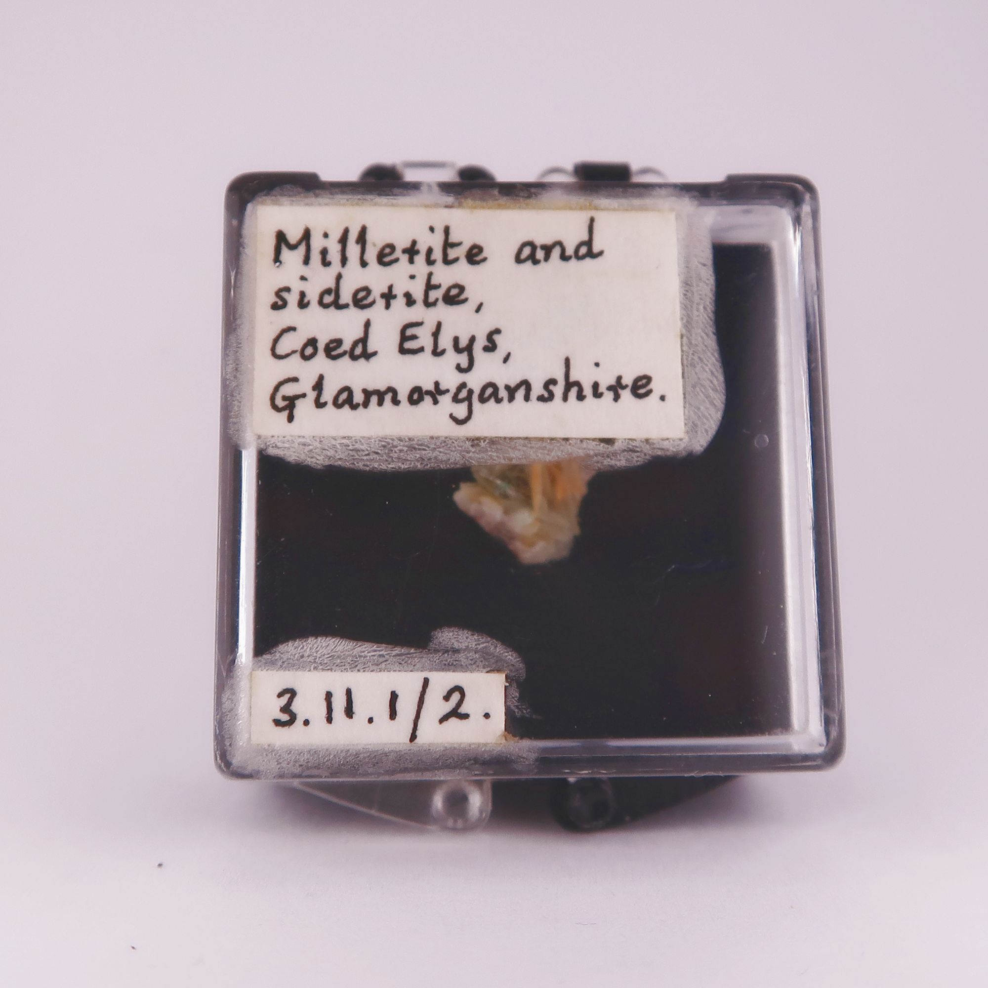 millerite from coed ely colliery, wales
