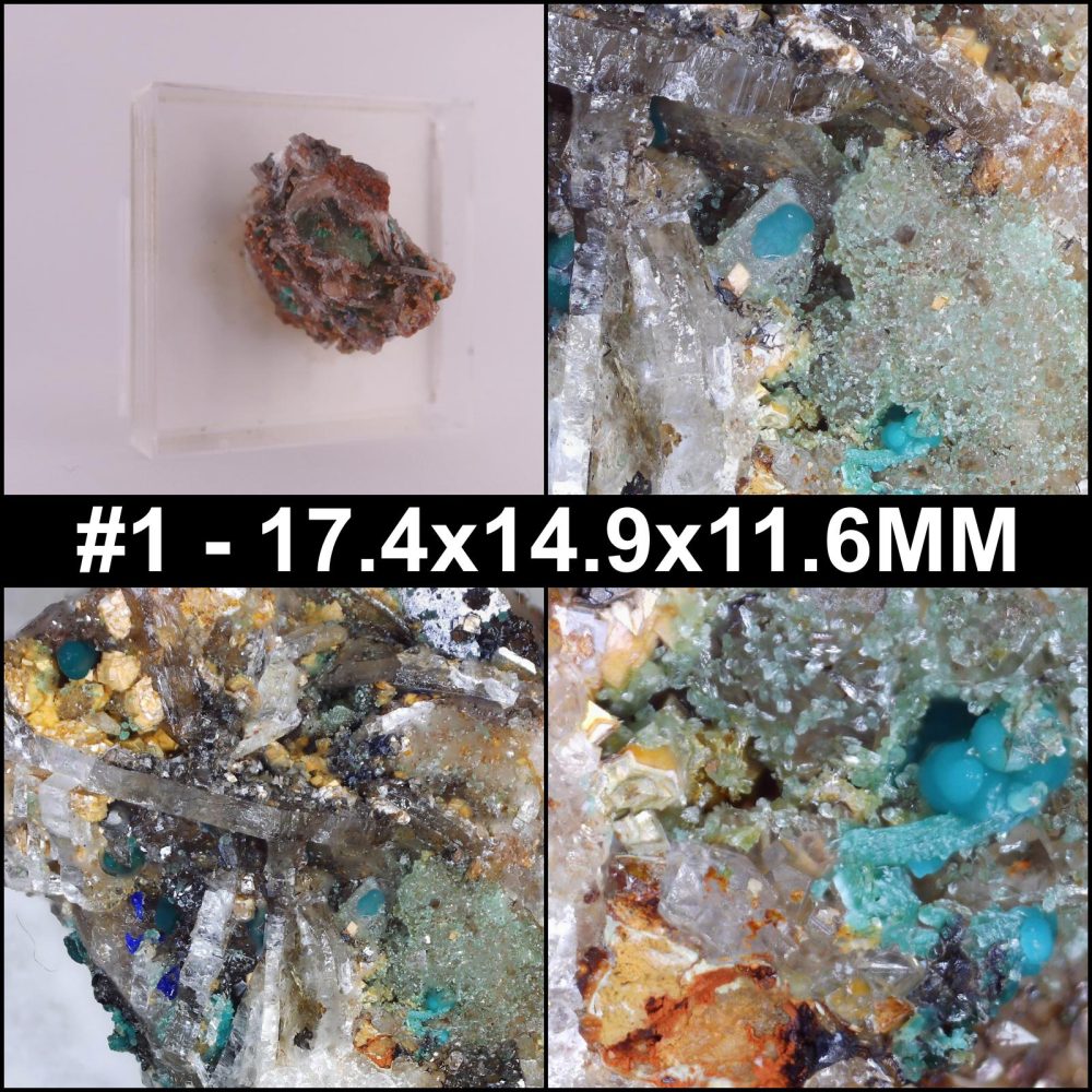 rosasite and adamite from vouves, greece
