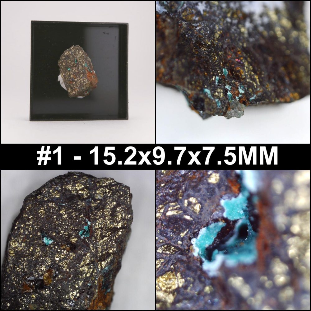 brochanthite and chalcopyrite from potts gill copper mine, cumbria