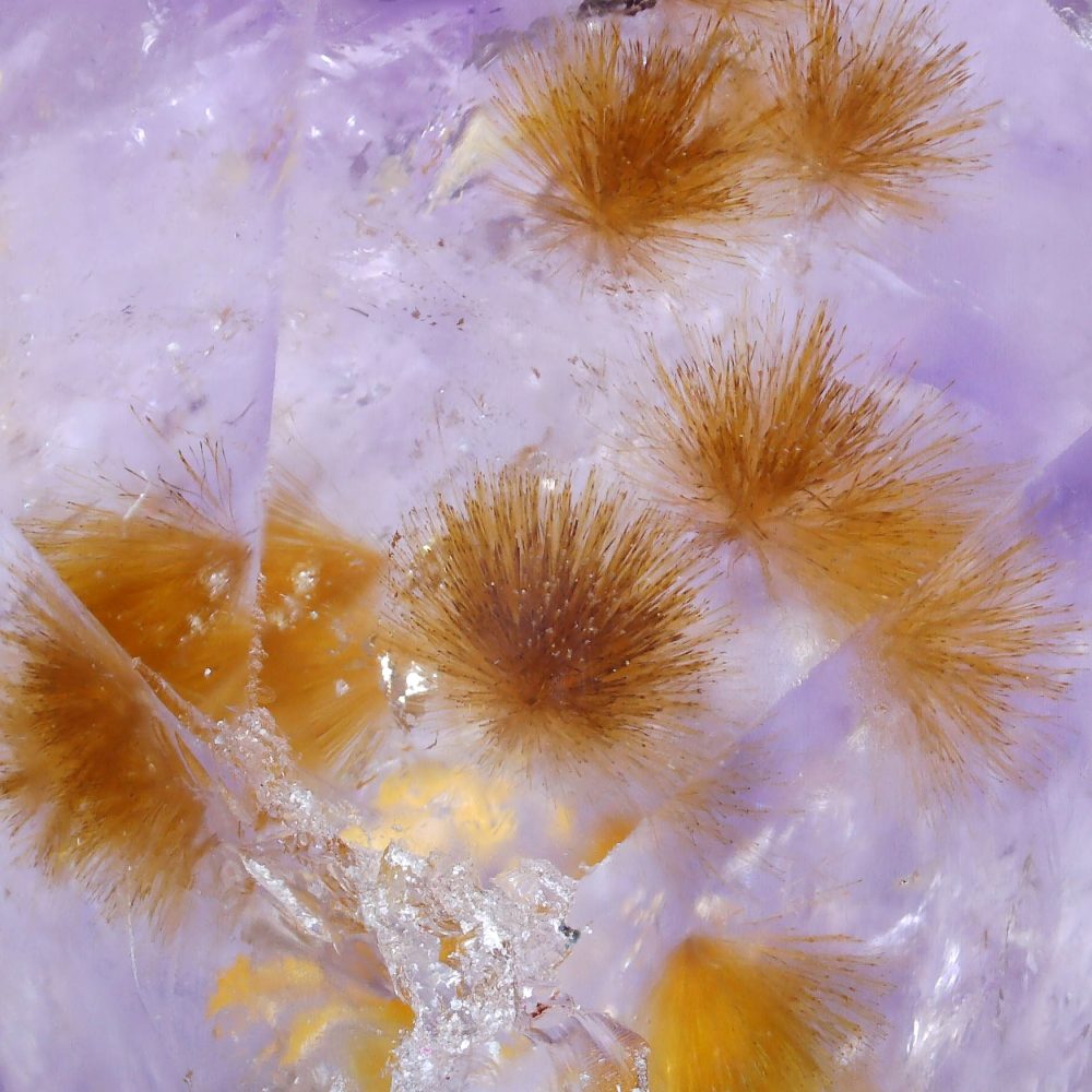 amethyst druzy with goethite