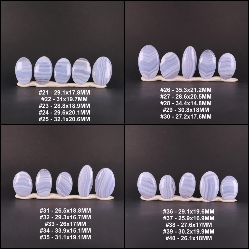 agate cabochons (blue lace) (freeforms)