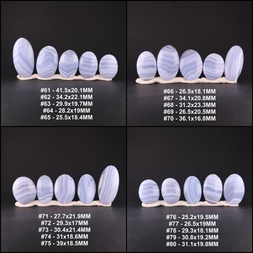 agate cabochons (blue lace) (freeforms)