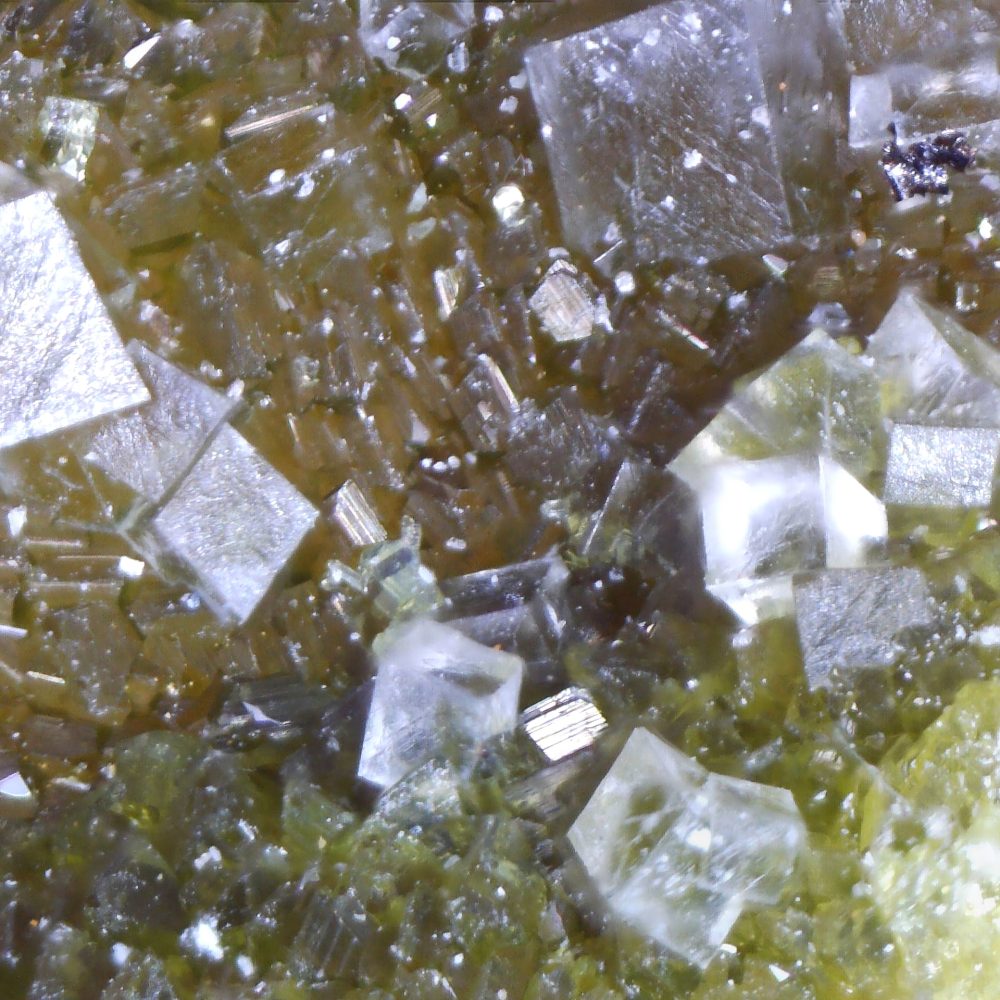chabazite and epidote from sligachan quarry, scotland