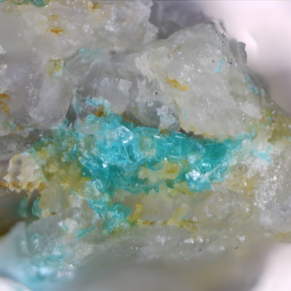 chalcophyllite from wheal gorland, cornwall