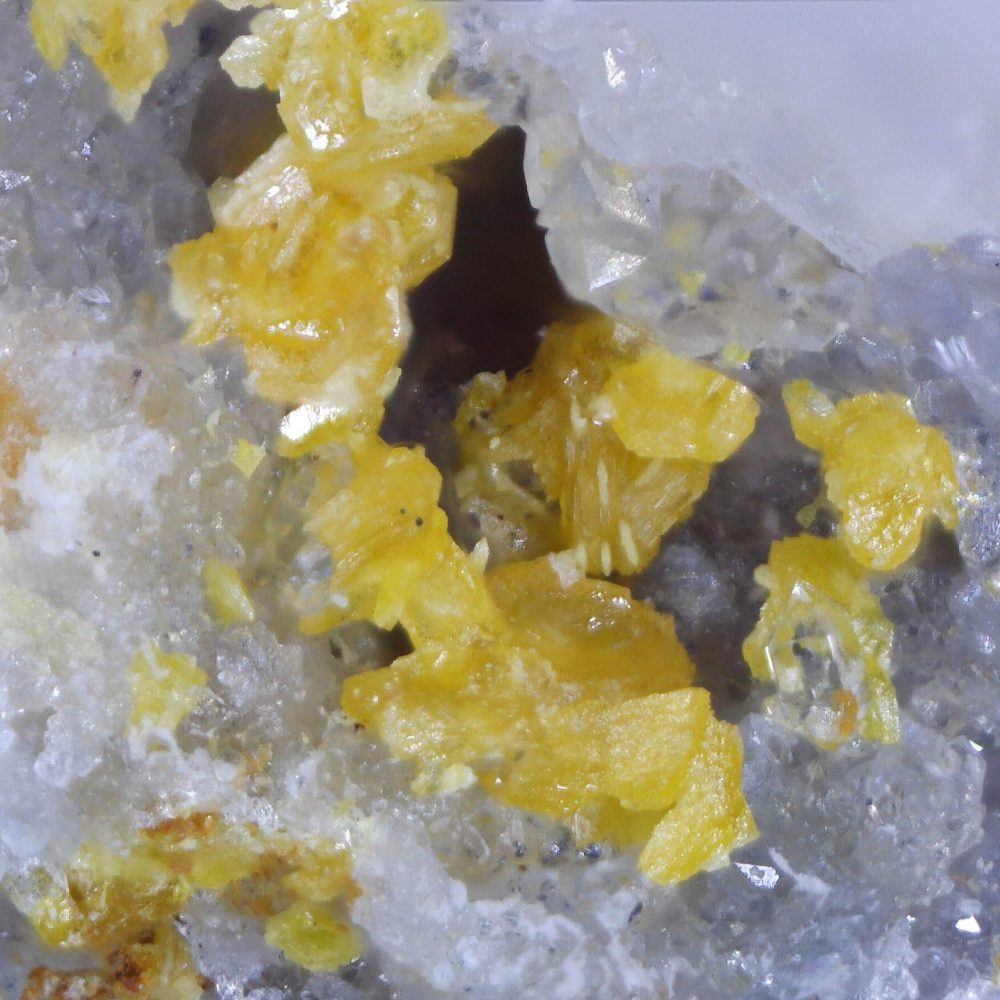mimetite from arm o'grain, cumbria