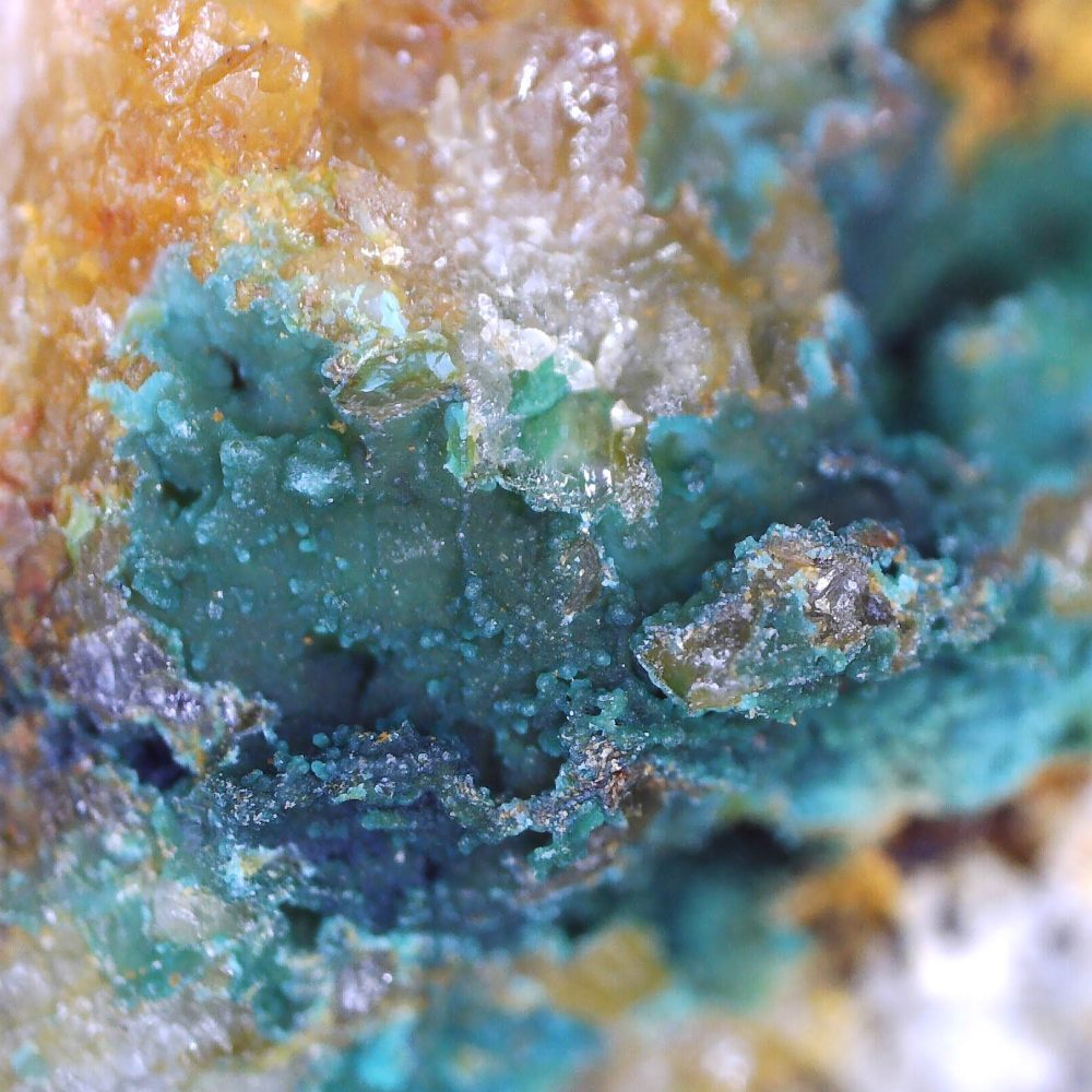 pseudomalachite from penberthy croft mine, cornwall
