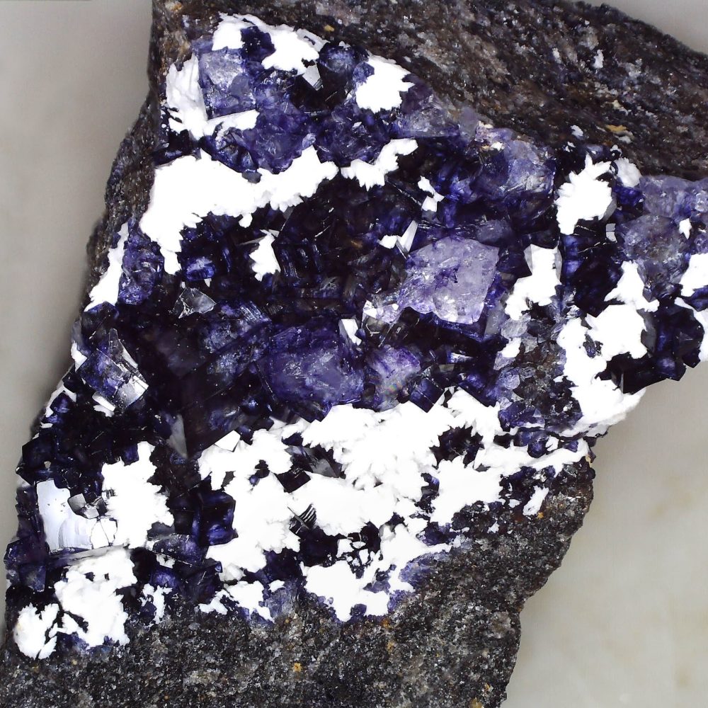 baryte and fluorite from milldam mine, derbyshire